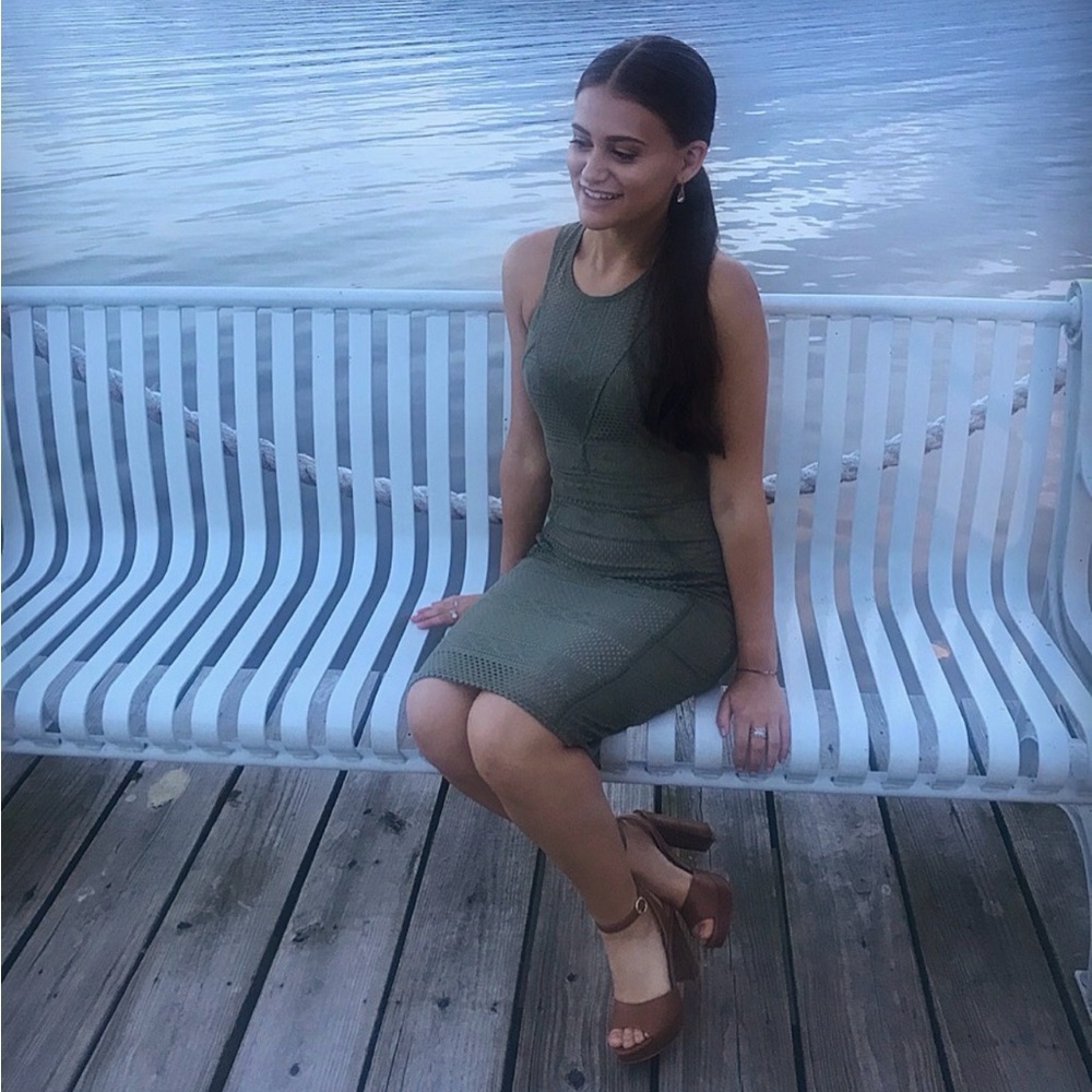 BCBGMaxAzria Olive Midi Dress